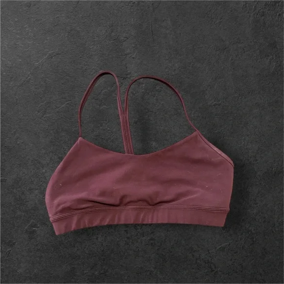 Lululemon Flow-Y Sports Bra Burgundy - Picture 2 of 3